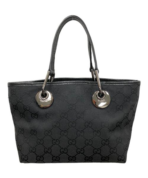 GUCCI（グッチ）GUCCI (グッチ) ミニトートバッグ GG（ジージー）キャンバス  ブラック サイズ:実寸サイズにてご確認下さい。の古着・服飾アイテム
