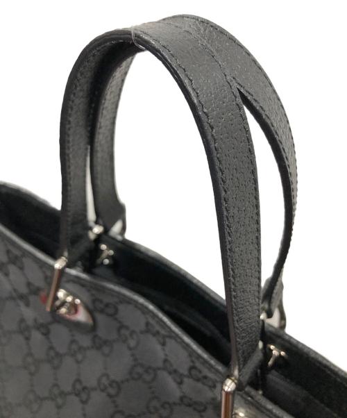 GUCCI（グッチ）GUCCI (グッチ) ミニトートバッグ GG（ジージー）キャンバス  ブラック サイズ:実寸サイズにてご確認下さい。の古着・服飾アイテム