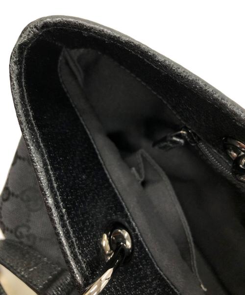 GUCCI（グッチ）GUCCI (グッチ) ミニトートバッグ GG（ジージー）キャンバス  ブラック サイズ:実寸サイズにてご確認下さい。の古着・服飾アイテム