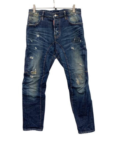 DSQUARED2（ディースクエアード）DSQUARED2 (ディースクエアード) デニムパンツ 12AW バイカーデニム インディゴ サイズ:44の古着・服飾アイテム
