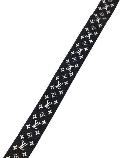 LOUIS VUITTON（ルイ ヴィトン）LOUIS VUITTON (ルイ ヴィトン) シルクスカーフ モノグラム・シルエット S00 バンドーBB  ブラック×ホワイト サイズ:実寸サイズにてご確認ください。の古着・服飾アイテム