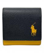 POLO RALPH LAURENポロ・ラルフローレン）の古着「コインケース ニュー コントラストポニー」｜ブラック×イエロー