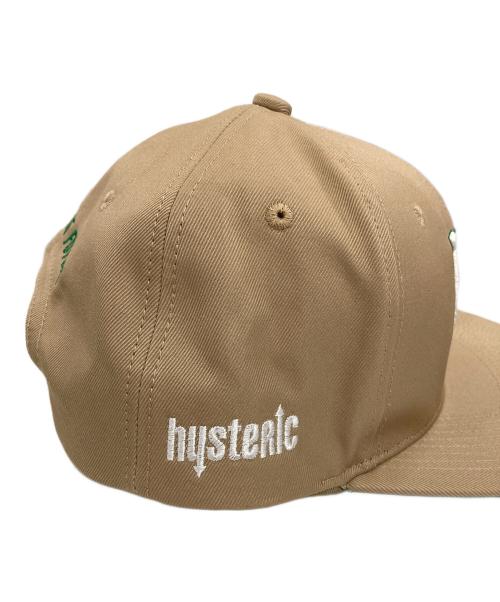 Hysteric Glamour（ヒステリックグラマー）Hysteric Glamour (ヒステリックグラマー) HG刺繍 ベースボールキャップ ライトブラウン×グリーン サイズ:Fの古着・服飾アイテム
