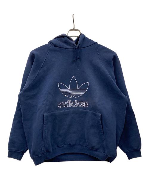 adidas（アディダス）adidas (アディダス) プルオーバーパーカー ネイビー サイズ:Lの古着・服飾アイテム