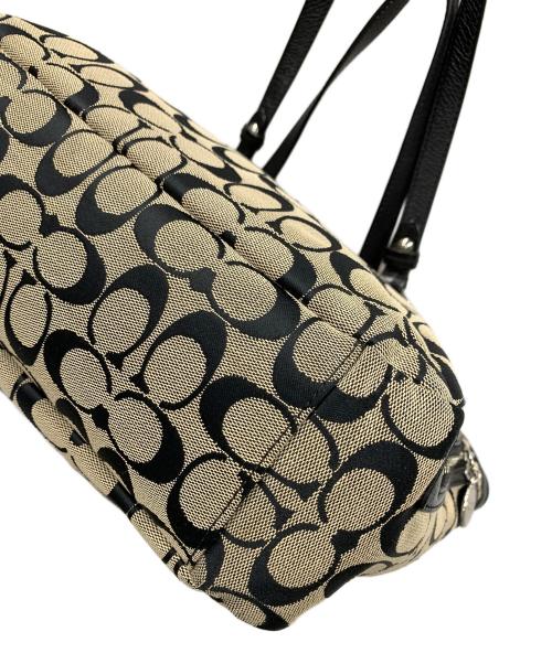 COACH（コーチ）COACH (コーチ) トートバッグ シグネチャー ベージュ×ブラック サイズ:実寸サイズにてご確認ください。の古着・服飾アイテム