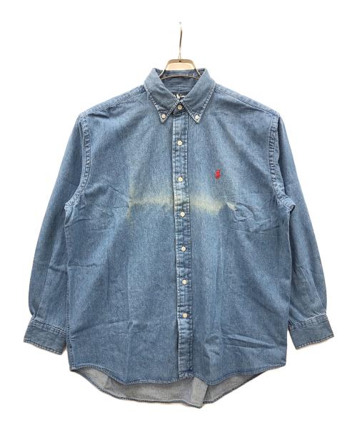 POLO RALPH LAUREN（ポロ・ラルフローレン）POLO RALPH LAUREN (ポロ・ラルフローレン) ボタンダウンデニムシャツ BLAIRE（ブレア） インディゴ サイズ:S 未使用品の古着・服飾アイテム
