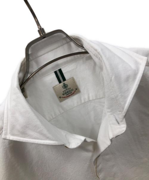 BORRELLI（ボレッリ）BORRELLI (ボレッリ) 長袖シャツ 24-25AW コットンブラッシュドオックスホリゾンタルカラーシャツ ホワイト サイズ:L 未使用品の古着・服飾アイテム