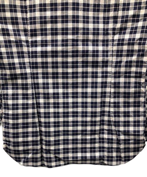 BORRELLI（ボレッリ）BORRELLI (ボレッリ) 長袖シャツ コットン微起毛ツイルチェックホリゾンタルカラーカジュアルシャツ ネイビー サイズ:Lの古着・服飾アイテム