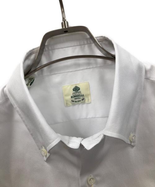 BORRELLI（ボレッリ）BORRELLI (ボレッリ) 長袖シャツ コットンロイヤルオックスボタンダウンシャツ ホワイト サイズ:40 未使用品の古着・服飾アイテム