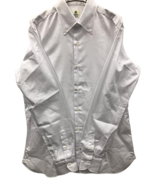 BORRELLI（ボレッリ）BORRELLI (ボレッリ) 長袖シャツ コットンロイヤルオックスボタンダウンシャツ ホワイト サイズ:40 未使用品の古着・服飾アイテム