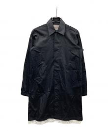 Casely-Hayford（ケイスリーヘイフォード）の古着「コートシャツ DHOBI COAT SHIRT（ドービーコートシャツ）」｜ブラック
