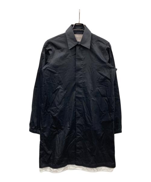 Casely-Hayford（ケイスリーヘイフォード）Casely-Hayford (ケイスリーヘイフォード) コートシャツ DHOBI COAT SHIRT（ドービーコートシャツ） ブラック サイズ:S 未使用品の古着・服飾アイテム