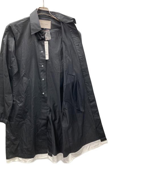 Casely-Hayford（ケイスリーヘイフォード）Casely-Hayford (ケイスリーヘイフォード) コートシャツ DHOBI COAT SHIRT（ドービーコートシャツ） ブラック サイズ:S 未使用品の古着・服飾アイテム