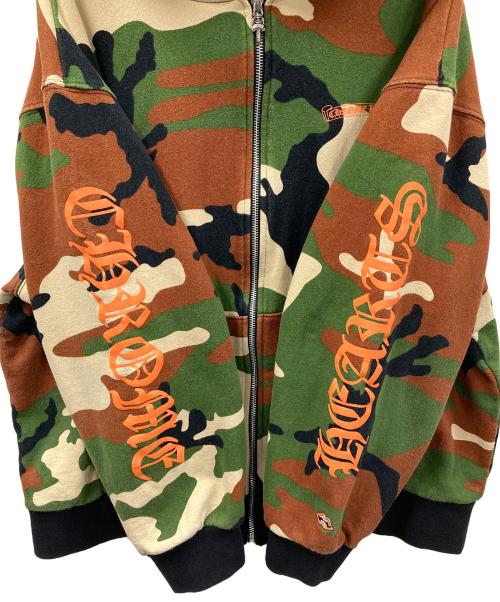 CHROME HEARTS（クロムハーツ）CHROME HEARTS (クロムハーツ) MattyBoy (マッティボーイ) ダガージップパーカー グリーン×ブラウン サイズ:X-LARGEの古着・服飾アイテム