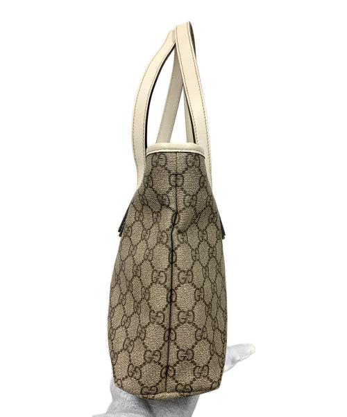 GUCCI（グッチ）GUCCI (グッチ) トートバッグ GGスプリーム ベージュ×ホワイト サイズ:実寸サイズにてご確認ください。の古着・服飾アイテム