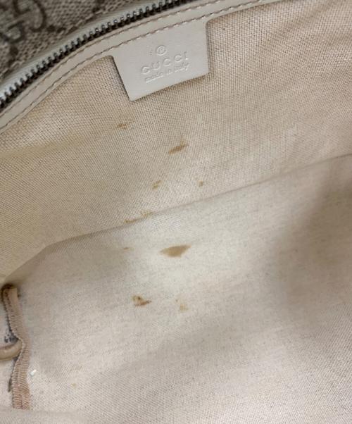 GUCCI（グッチ）GUCCI (グッチ) トートバッグ GGスプリーム ベージュ×ホワイト サイズ:実寸サイズにてご確認ください。の古着・服飾アイテム