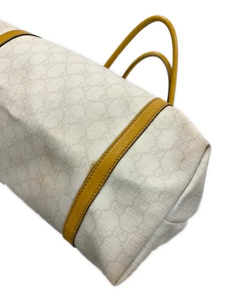 GUCCI（グッチ）GUCCI (グッチ) トートバッグ GGスプリーム ホワイト×イエロー サイズ:実寸サイズにてご確認ください。の古着・服飾アイテム
