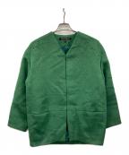 INDIVI V.A.Iインディヴィ バイ）の古着「ノーカラーショートコート アルパカ混」｜グリーン