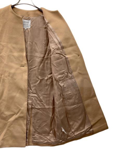 UNTITLED（アンタイトル）UNTITLED (アンタイトル) メイユールカシミヤノーカラーコート ベージュ サイズ:1の古着・服飾アイテム