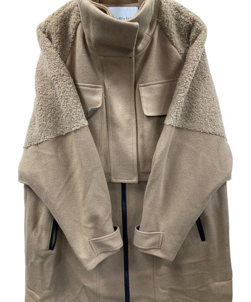 Lallia Mu（ラリア ムー）Lallia Mu (ラリア ムー) レイヤードカラー ミリタリーコート ベージュ サイズ:38の古着・服飾アイテム