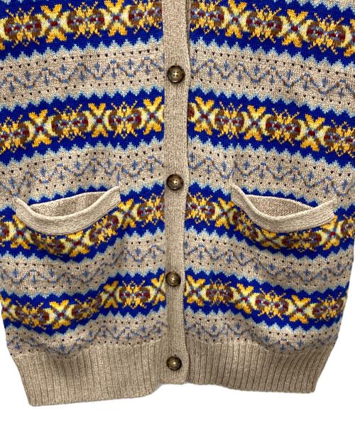 POLO RALPH LAUREN（ポロ・ラルフローレン）POLO RALPH LAUREN (ポロ・ラルフローレン) ロングカーディガン ベージュ系マルチカラー サイズ:SPの古着・服飾アイテム