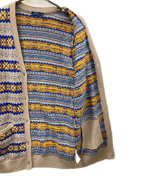 POLO RALPH LAUREN（ポロ・ラルフローレン）POLO RALPH LAUREN (ポロ・ラルフローレン) ロングカーディガン ベージュ系マルチカラー サイズ:SPの古着・服飾アイテム