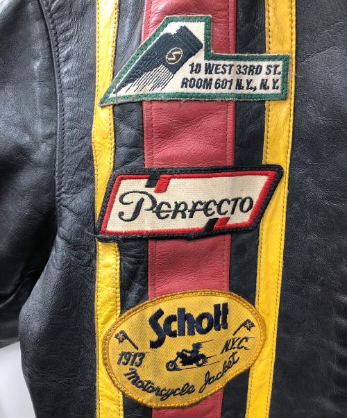 Schott（ショット）Schott (ショット) ライダースジャケット ブラック サイズ:36の古着・服飾アイテム