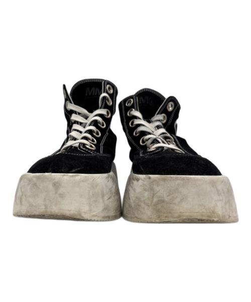 MM6 Maison Margiela（エムエムシックスメゾンマルジェラ）MM6 Maison Margiela (エムエムシックスメゾンマルジェラ) ハイカットスニーカー ブラック×ホワイト サイズ:38の古着・服飾アイテム