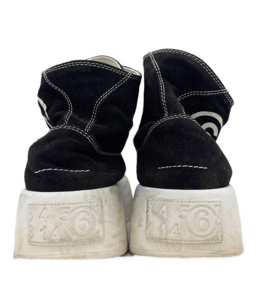 MM6 Maison Margiela（エムエムシックスメゾンマルジェラ）MM6 Maison Margiela (エムエムシックスメゾンマルジェラ) ハイカットスニーカー ブラック×ホワイト サイズ:38の古着・服飾アイテム