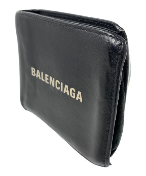 BALENCIAGA（バレンシアガ）BALENCIAGA (バレンシアガ) 2つ折り財布 Everyday Wallet（エブリデイ ウォレット） ブラック サイズ:実寸サイズにてご確認くださいの古着・服飾アイテム