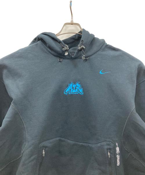 NIKE（ナイキ）NIKE (ナイキ) OFFWHITE (オフホワイト) プルオーバーパーカー NIKE AS M NRG OFF-WHITE FLC HOODIE ネイビー サイズ:XLの古着・服飾アイテム
