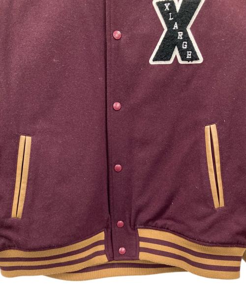 X-LARGE（エクストララージ）X-LARGE (エクストララージ) スタジャン OG VARSITY JACKET（OG バーシティ ジャケット） パープル×ブラウン サイズ:XLの古着・服飾アイテム