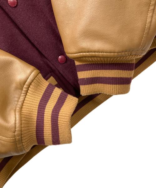 X-LARGE（エクストララージ）X-LARGE (エクストララージ) スタジャン OG VARSITY JACKET（OG バーシティ ジャケット） パープル×ブラウン サイズ:XLの古着・服飾アイテム