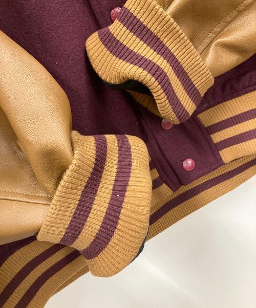 X-LARGE（エクストララージ）X-LARGE (エクストララージ) スタジャン OG VARSITY JACKET（OG バーシティ ジャケット） パープル×ブラウン サイズ:XLの古着・服飾アイテム