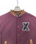X-LARGE (エクストララージ) スタジャン OG VARSITY JACKET（OG バーシティ ジャケット） パープル×ブラウン サイズ:XL：13000円