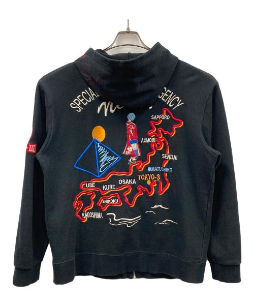 ジップパーカー（ジップパーカー）ジップパーカー (ジップパーカー) ジップパーカー ブラック サイズ:XLの古着・服飾アイテム