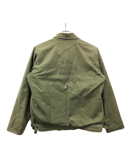 CENTRE MFG（センターエムエフジー）CENTRE MFG (センターエムエフジー) 80s A-2デッキジャケット カーキ サイズ:LARGE(42-44)の古着・服飾アイテム