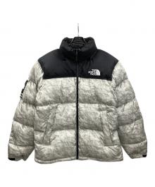 SUPREME×THE NORTH FACE（シュプリーム×ザ ノース フェイス）の古着「ダウンジャケット Paper Print Nuptse Jacket（ペーパー プリント ヌプシ ジャケット）」｜グリーン系