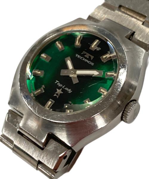TECHNOS（テクノス）TECHNOS (テクノス) 腕時計 手巻き Top Lady（トップレディ） グリーン サイズ:実寸サイズにご確認ください。の古着・服飾アイテム