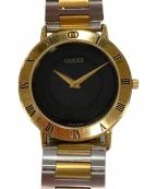 GUCCIグッチ）の古着「腕時計 クォーツ」｜ブラック×ゴールド