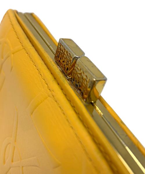 Yves Saint Laurent（イヴサンローラン）Yves Saint Laurent (イヴサンローラン) 2つ折り財布 がま口 イエロー サイズ:実寸サイズにてご確認くださいの古着・服飾アイテム