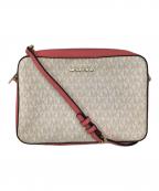 MICHAEL KORSマイケル・コース）の古着「ショルダーバッグ クロスボディバッグ シグネチャー」｜ピンク×ホワイト