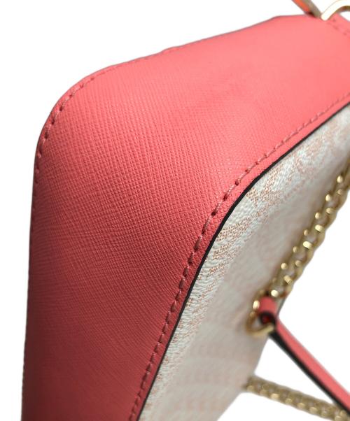 MICHAEL KORS（マイケル・コース）MICHAEL KORS (マイケル・コース) ショルダーバッグ クロスボディバッグ シグネチャー ピンク×ホワイト サイズ:実寸サイズにてご確認ください。の古着・服飾アイテム