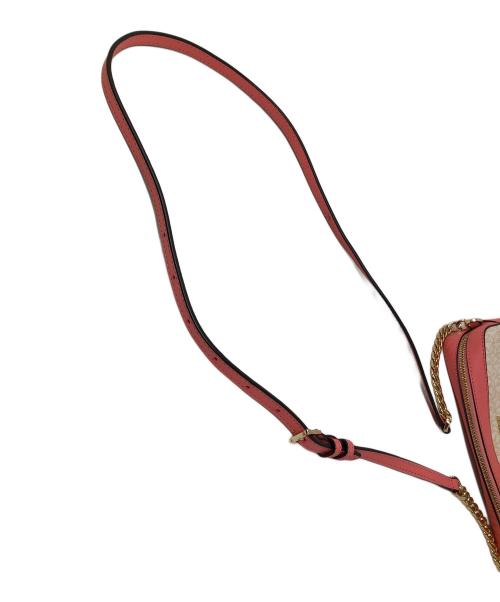 MICHAEL KORS（マイケル・コース）MICHAEL KORS (マイケル・コース) ショルダーバッグ クロスボディバッグ シグネチャー ピンク×ホワイト サイズ:実寸サイズにてご確認ください。の古着・服飾アイテム