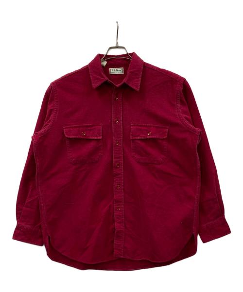 L.L.Bean（エルエルビーン）L.L.Bean (エルエルビーン) シャモアクロスシャツ レッド サイズ:Lの古着・服飾アイテム
