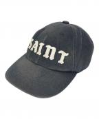 SAINT MICHAELセントマイケル）の古着「キャップ SAINT 6PANEL CAP（セイント6パネルキャップ）」｜ブラック