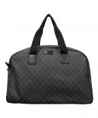 GUCCIグッチ）の古着「2WAYバッグ ボストンバッグ ショルダーバッグ GG（ジージー）スプリーム」｜ブラック×グレー