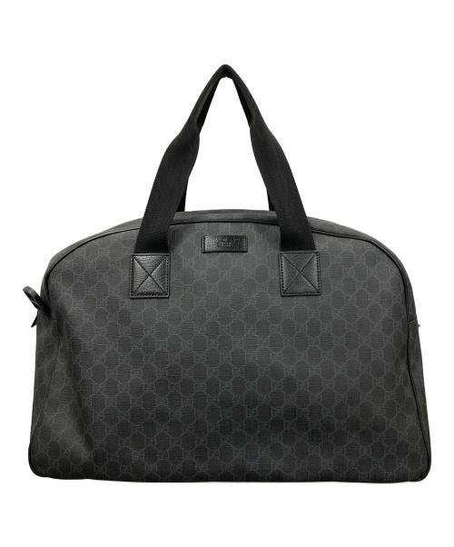 GUCCI（グッチ）GUCCI (グッチ) 2WAYバッグ ボストンバッグ ショルダーバッグ GG（ジージー）スプリーム ブラック×グレー サイズ:実寸サイズにてご確認下さい。の古着・服飾アイテム