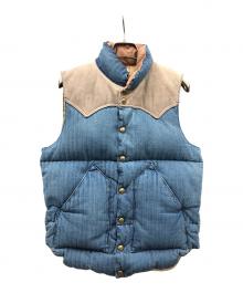 WAREHOUSE×RockyMountainFeatherBed（ウエアハウス×ロッキーマウンテンフェザーベッド）の古着「ダウンベスト」｜ブルー