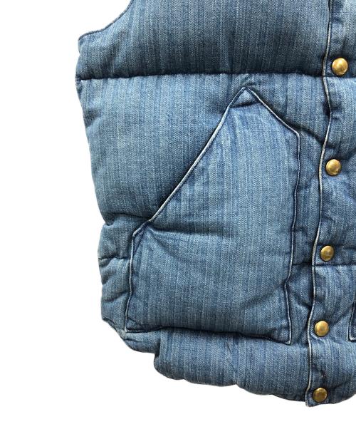WAREHOUSE（ウエアハウス）WAREHOUSE (ウエアハウス) RockyMountainFeatherBed (ロッキーマウンテンフェザーベッド) ダウンベスト ブルー サイズ:36の古着・服飾アイテム